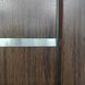 Двери входные уличные металлопластиковые двухстворчатые INOX 35+стекло темный дуб W238 фото 6
