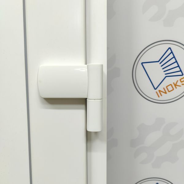 Двери входные уличные металлопластиковые INOX 04 белые V03 фото