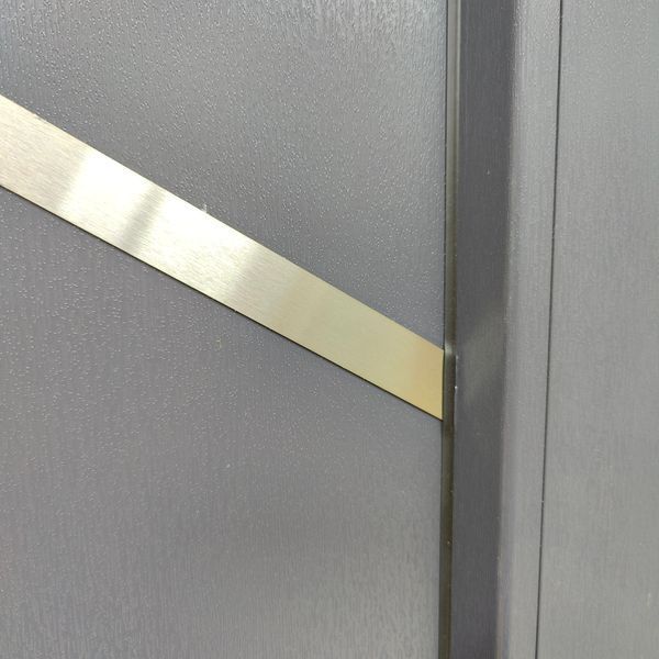Двери межкомнатные пластиковые INOX NX08 антрацит М286 фото